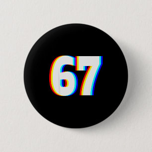 Six Seven 6 7 Edm Optical Illusion 6 Cm Round Badge