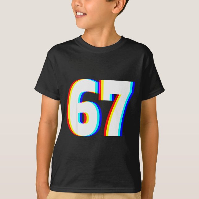 Six Seven 6 7 Edm Optical Illusion  T-Shirt (Front)