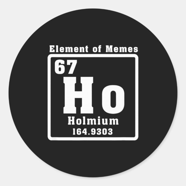 Six Seven 6 7 Funny Number Meme  Classic Round Sticker (Front)