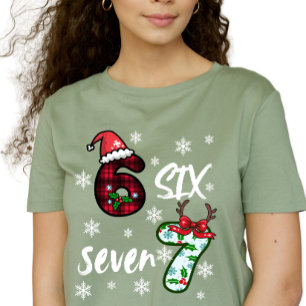 Six Seven 6 7 Gen Alpha Meme Christmas T-Shirt