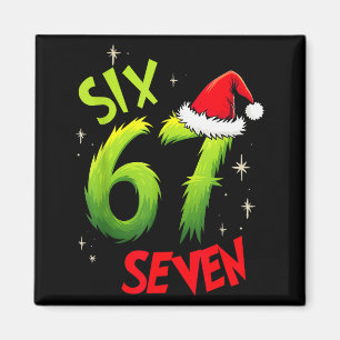 Six Seven 6 7 Gen Z Alpha Meme Slang Merry Christm Magnet