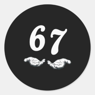 Six Seven 6 7 Meme  Classic Round Sticker