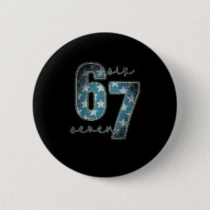 Six Seven, 6 7 Meme Cm Round Badge