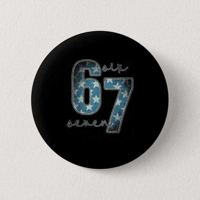Six Seven, 6 7 Meme  Cm Round Badge (Front)