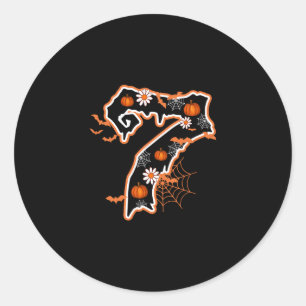 Six Seven 6 7 Meme Funny 67 Costume Design Couples Classic Round Sticker