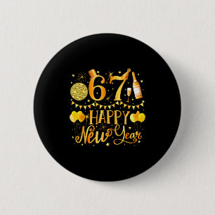 Six Seven 6 7 Meme Funny Happy New Year 67 2026 6 Cm Round Badge