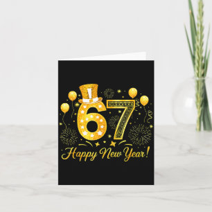 Six Seven 6 7 Meme Funny Happy New Year 67 2026  Card