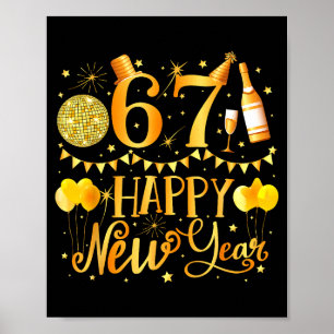 Six Seven 6 7 Meme Funny Happy New Year 67 2026 Poster