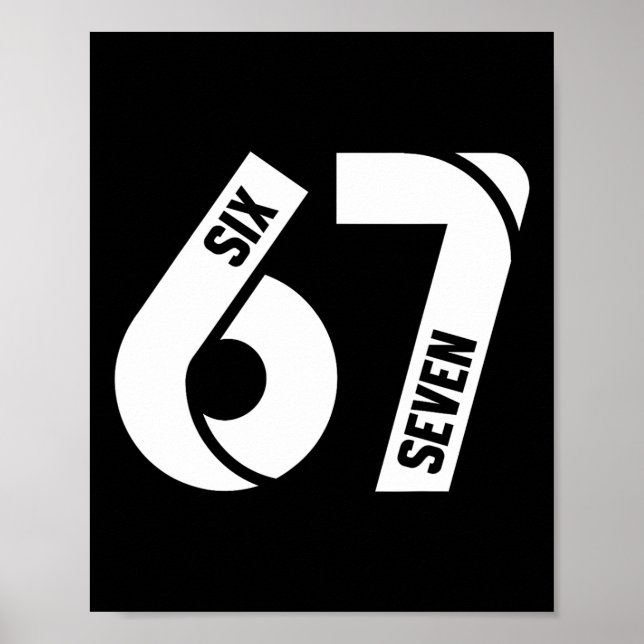 Six Seven 6 7 Meme Funny Number 67 Let's Get Sendy Poster (Front)