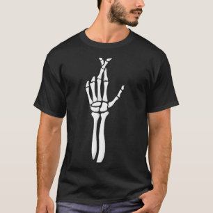 Six Seven 6 7 Meme Funny Skeleton Hands Sign Let's T-Shirt