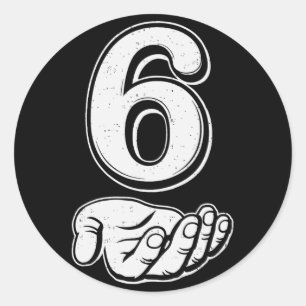 Six Seven 6 7 Meme Gen Alpha Slang 6 7 Hands Coupl Classic Round Sticker