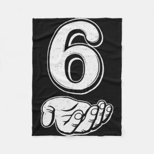 Six Seven 6 7 Meme Gen Alpha Slang 6 7 Hands Coupl Fleece Blanket