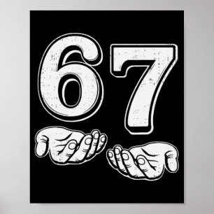 Six Seven 6 7 Meme Gen Alpha Slang 6 7 Hands Mens Poster