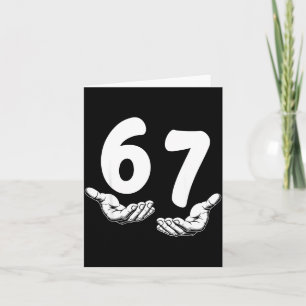 Six Seven 6 7 Meme Hands Funny Kids Teen Boys  Card