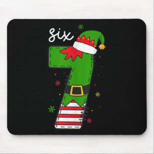 Six Seven 6 7 Meme Santa Christmas Xmas Number 67 Mouse Pad