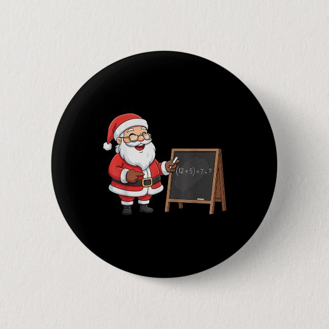 Six Seven 6 7 Meme Santa Christmas Xmas Teacher Nu 6 Cm Round Badge (Front)