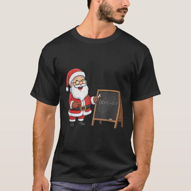 Six Seven 6 7 Meme Santa Christmas Xmas Teacher Nu T-Shirt (Front)