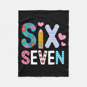 Six Seven 6 7 Meme Teacher Fleece Blanket