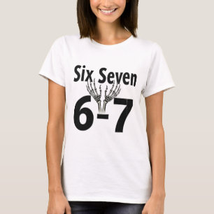 Six Seven 6•7 Minimal Typography Design T-Shirt