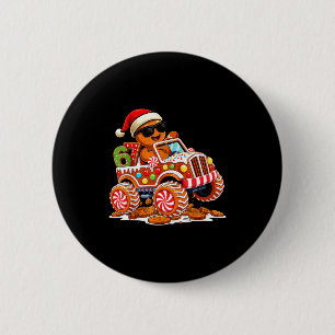Six Seven 6 7 Monster Truck Gingerbread Man Christ 6 Cm Round Badge