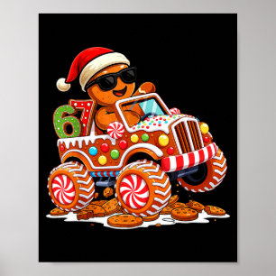 Six Seven 6 7 Monster Truck Gingerbread Man Christ Poster