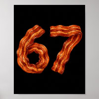 Six Seven Bacon Cool Meme 67 Funny Number 