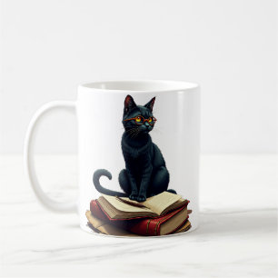Six Seven Birthday Dark Academia Cat Bookworm Engr Coffee Mug