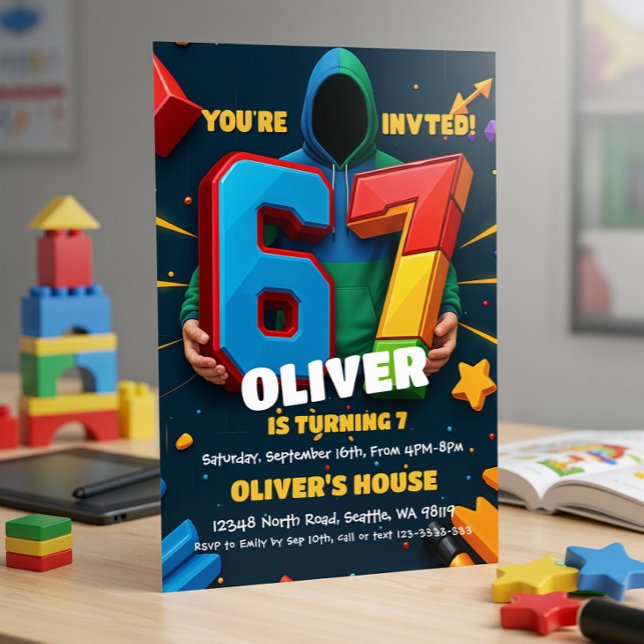 Six Seven Birthday Invitation  (Creator Uploaded)