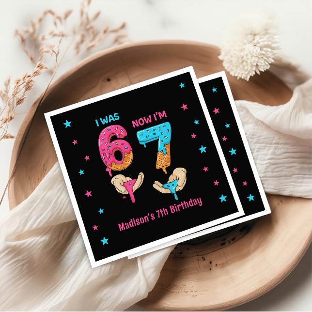 Six Seven Birthday Napkins (Creator Uploaded)