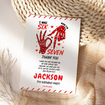 Six Seven Birthday Skeleton Hands Party