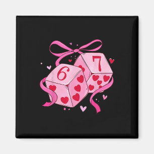 Six Seven Bow Valentine Trending Playing Cards Dic Magnet