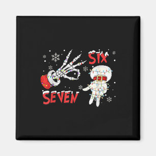 Six Seven Brainrot Santa Hands Sign Christmas Ligh Magnet