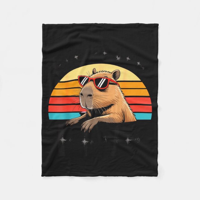 Six Seven Bruh 67 Meme Capybara  Fleece Blanket (Front)