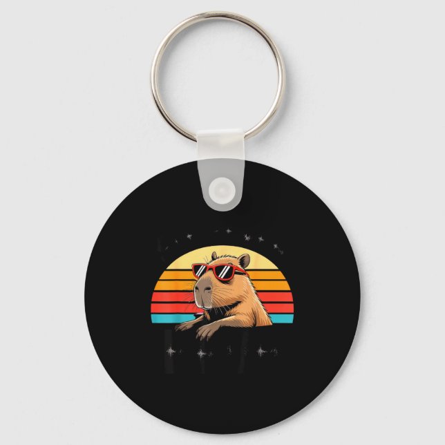 Six Seven Bruh 67 Meme Capybara  Key Ring (Front)