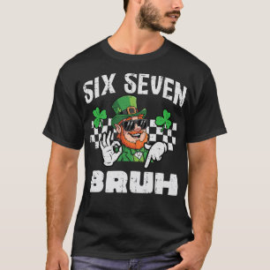 Six Seven Bruh 67 Meme St Patricks Day Kids T-Shirt