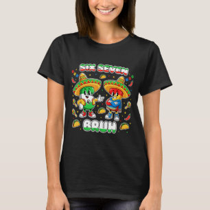 Six Seven Bruh Cinco De Mayo Funny Kids Mexican Fi T-Shirt