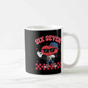 Six Seven Bruh Funny 67 Meme 6 7 Valentines Hearts Coffee Mug