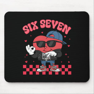 Six Seven Bruh Funny 67 Meme 6 7 Valentines Hearts Mouse Pad