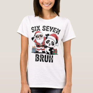 Six Seven Bruh Funny Christmas Shirt   Cool Santa 