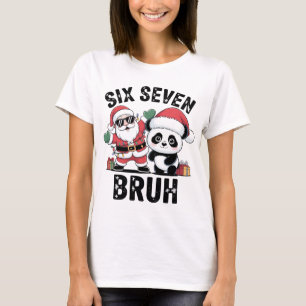Six Seven Bruh Funny Christmas Shirt Cool Santa