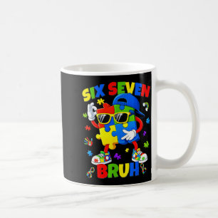 Six Seven Bruh Funny Puzzle 6 7 Meme Autism Coffee Mug