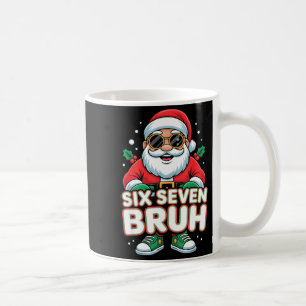 Six Seven Bruh Funny Santa Christmas 67 Gen Alpha Coffee Mug