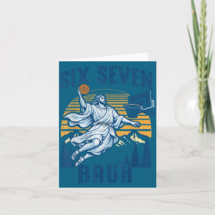 Six Seven Bruh Jesus Basketball For Boys Kids Men  Card