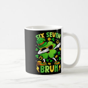 Six Seven Bruh Meme 67 Dabbing Shamrock St Patrick Coffee Mug