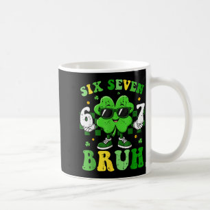 Six seven bruh meme 67 dabbing shamrock st patrick coffee mug