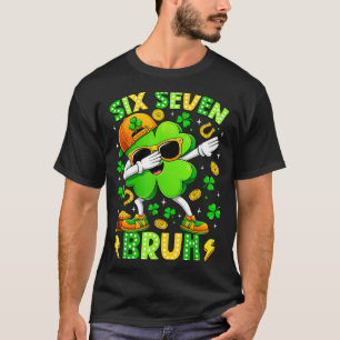 Six Seven Bruh Meme 67 Dabbing Shamrock St Patrick T-Shirt