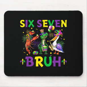 Six Seven Bruh Meme Alligator Crawfish Pelican Mar Mouse Pad