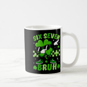 Six seven bruh shamrock 67 kids boys st patrick's coffee mug