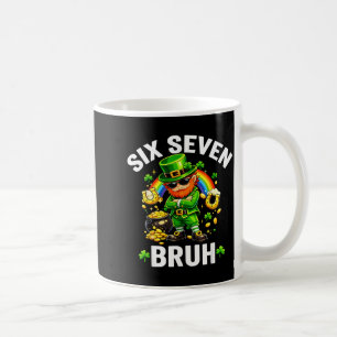Six seven bruh st patrick’s day funny leprechaun coffee mug
