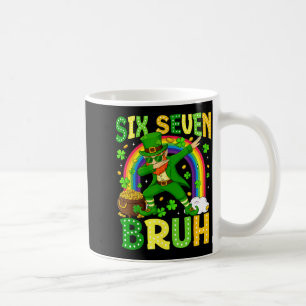Six Seven Bruh St Patricks Day Leprechaun Dabbing Coffee Mug